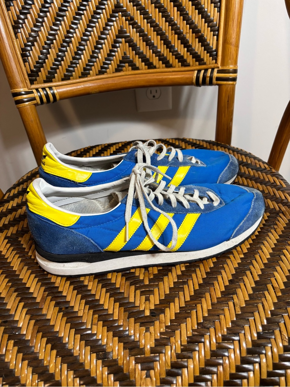 Adidas Marathon 85 Sneakers Blue Yellow 10 Men’s